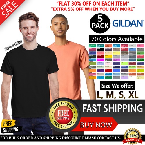 Pack gildan adult heavy - 5, of